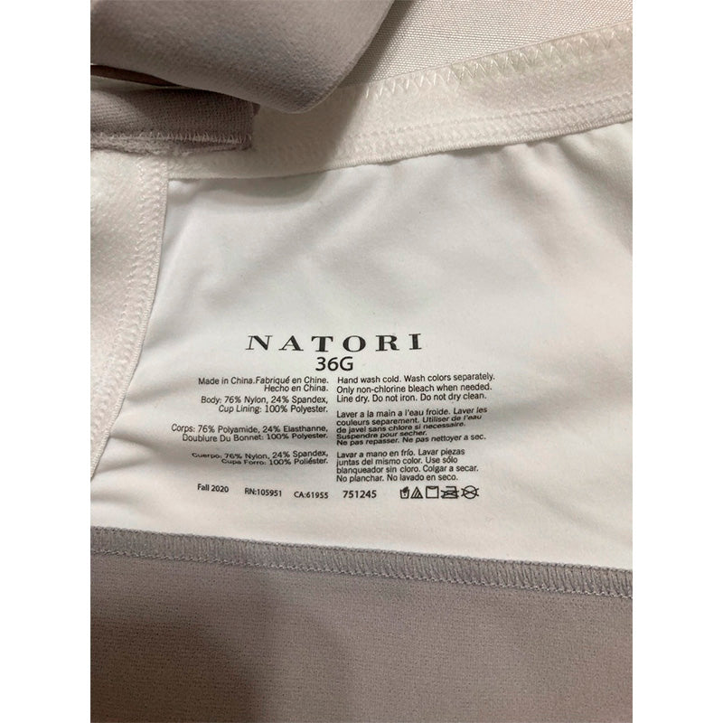 Natori Dynamic Convertible Contour Sport Bra White/Lead 36G