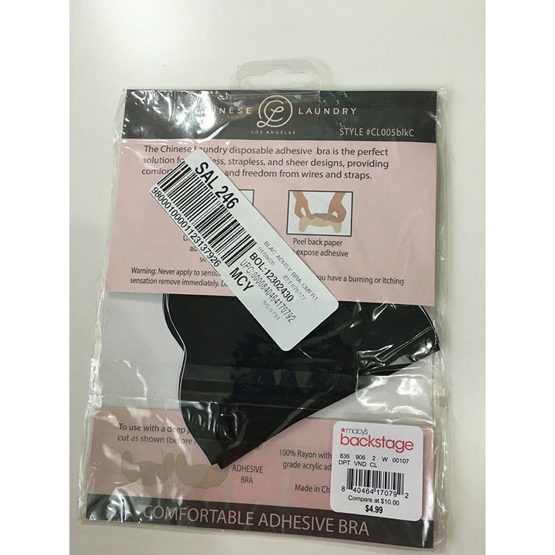 Chinese laundry adhesive Bra Black C