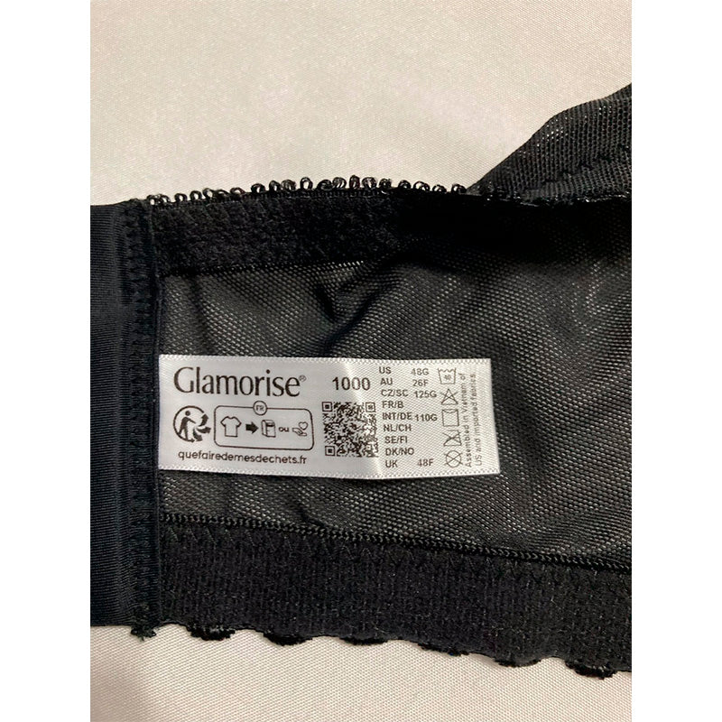 Glamorise Full Figure MagicLift Original Support Bra Wirefree Black 48G