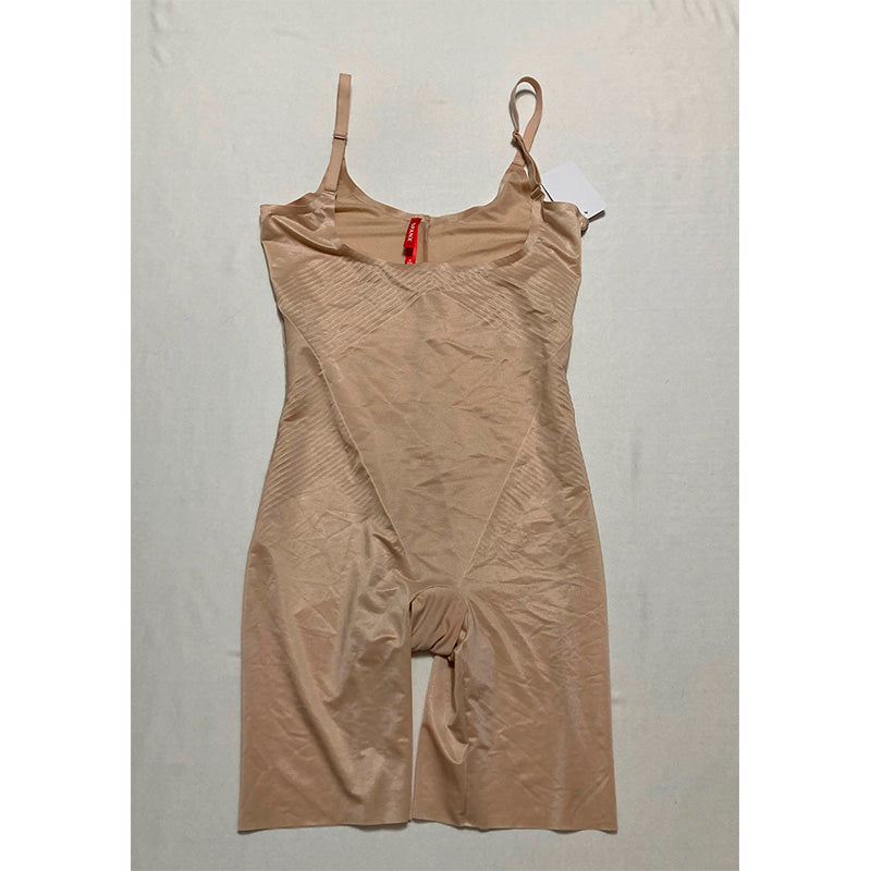 SPANX® ThinstinctsOpen-Bust Midthigh Bodysuit Nude S