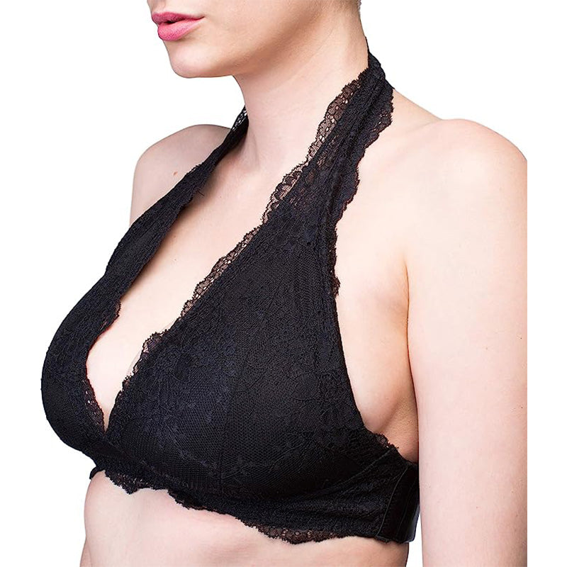 The Bra Lab Interchangable Bralette - Bettina Black Lace XL