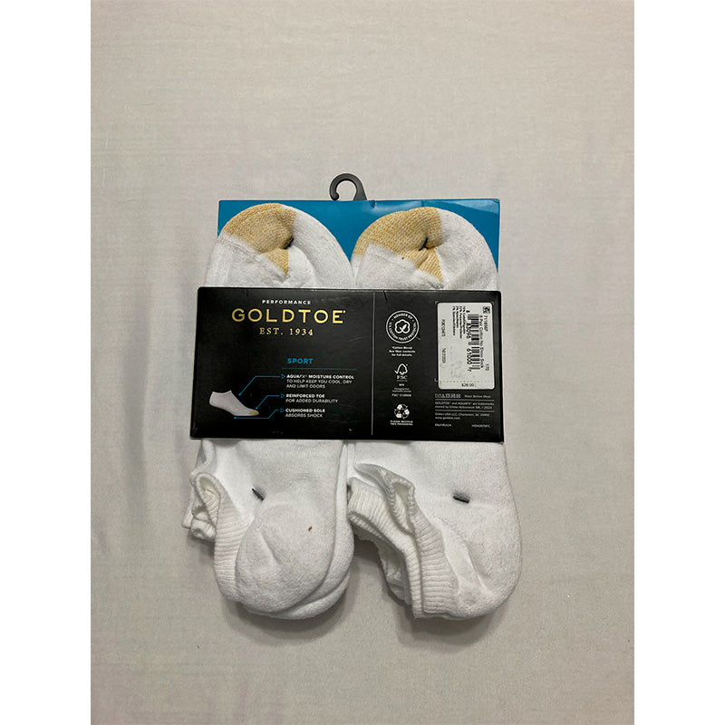 Gold Toe Men's 8-Pack No-Show Socks (White)