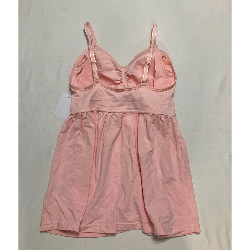 Motherhood Scoop Neck Seamless Bra Tank Top Cami, Pink Dogwood M