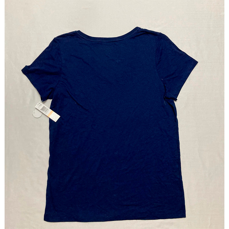 HUE Basic Short Sleeve V-Neck Only T-Shirt Navy S
