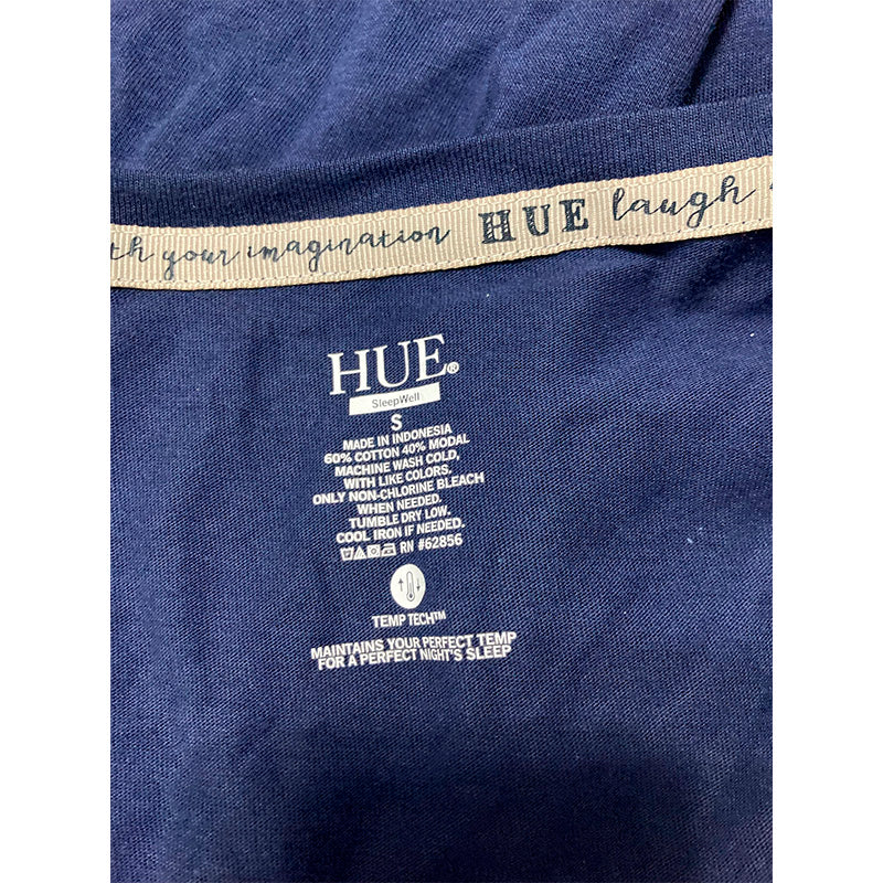 HUE Basic Short Sleeve V-Neck Only T-Shirt Navy S
