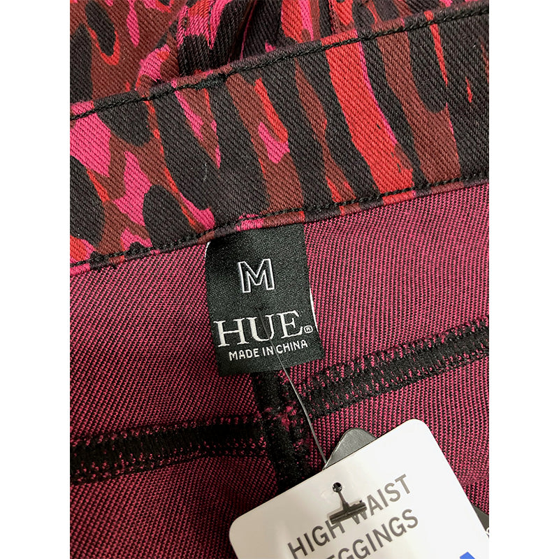 HUE Cheerful Cheetah Denim High Rise Legging M