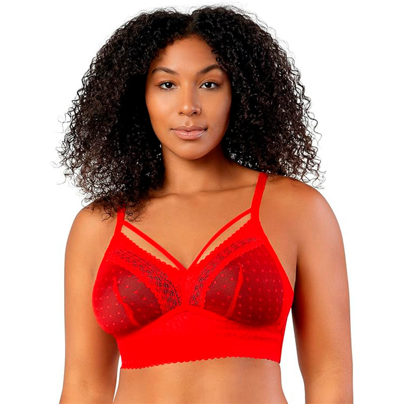 PARFAIT Mia Dot Full Busted Lightly Padded Wire Free Bra-Racing Red 34F