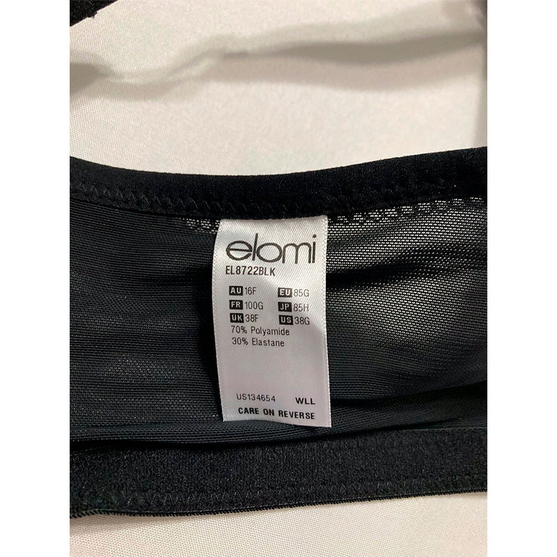 Elomi Bijou Underwire Banded Molded Bra Black 38F