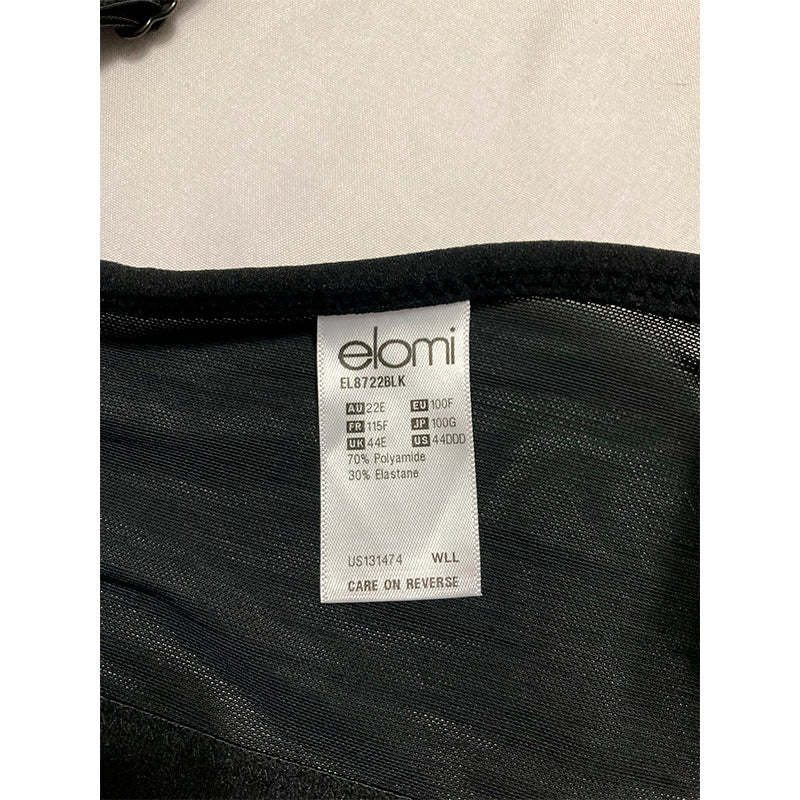 Elomi Bijou Underwire Banded Molded Bra Black 44E