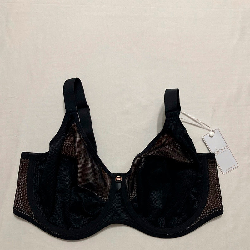Elomi Bra Underwired Banded Bras Full Cup Non Padded Black Lingerie Black 36I
