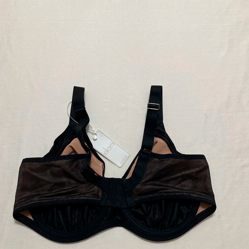 Elomi Bra Underwired Banded Bras Full Cup Non Padded Black Lingerie Black 36I