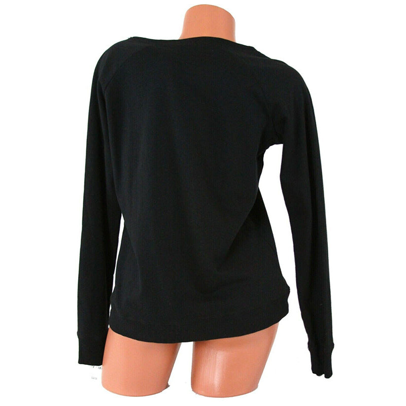 Jenni by Jennifer Moore Little Sweatshirt Long Sleeve Only Pajama Top Black XS