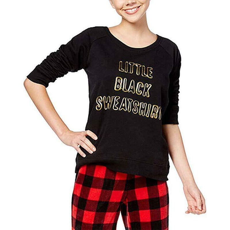 Jenni by Jennifer Moore Little Sweatshirt Long Sleeve Only Pajama Top Black XS