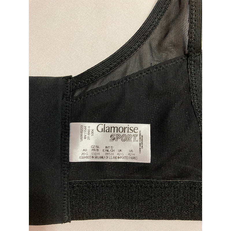 Glamorise Figure MagicLift Seamless Sports Bra Wirefree Black 42H