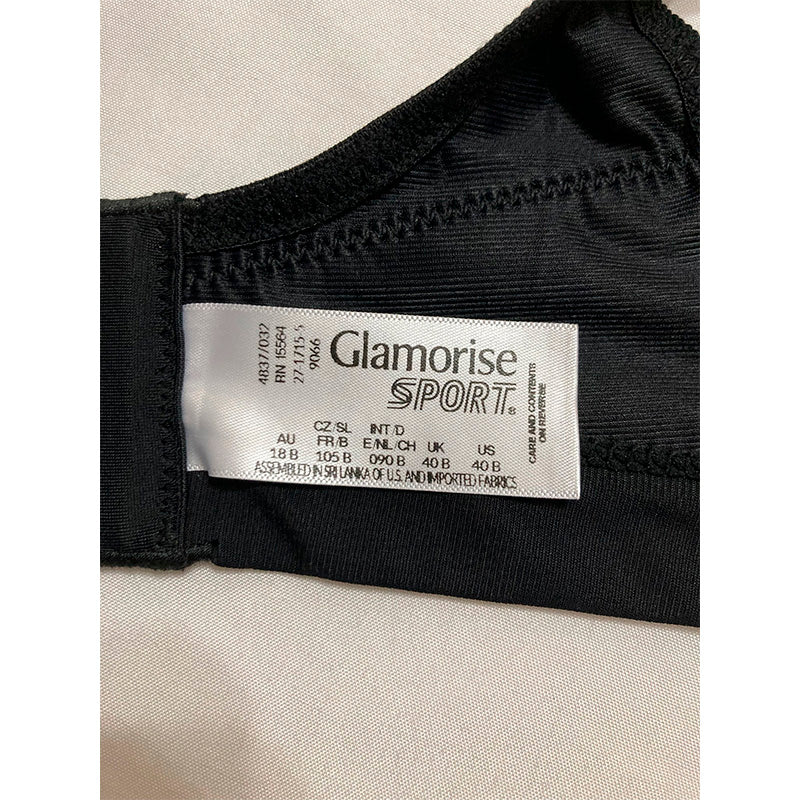 Glamorise Full Figure Plus Size MagicLift Original Support Bra Black 40B