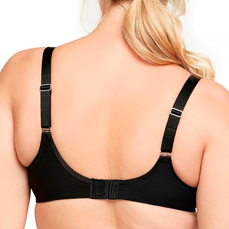 Glamorise Full Lace Comfort Wonderwire Underwire Black 34DD