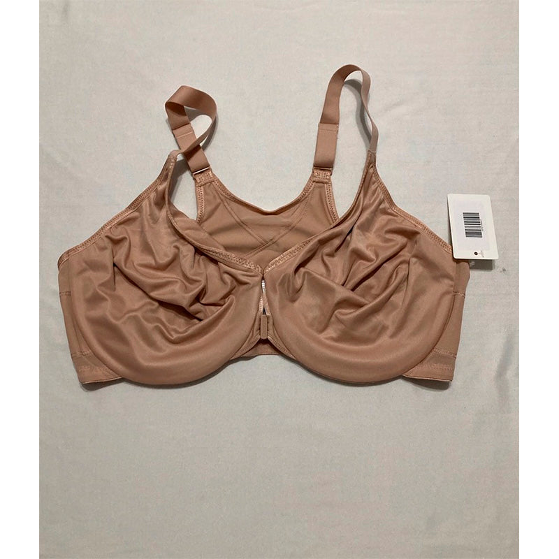 Glamorise Women's Plus Size Wonderwire Posture Back Bra Underwire CAFÉ 38F