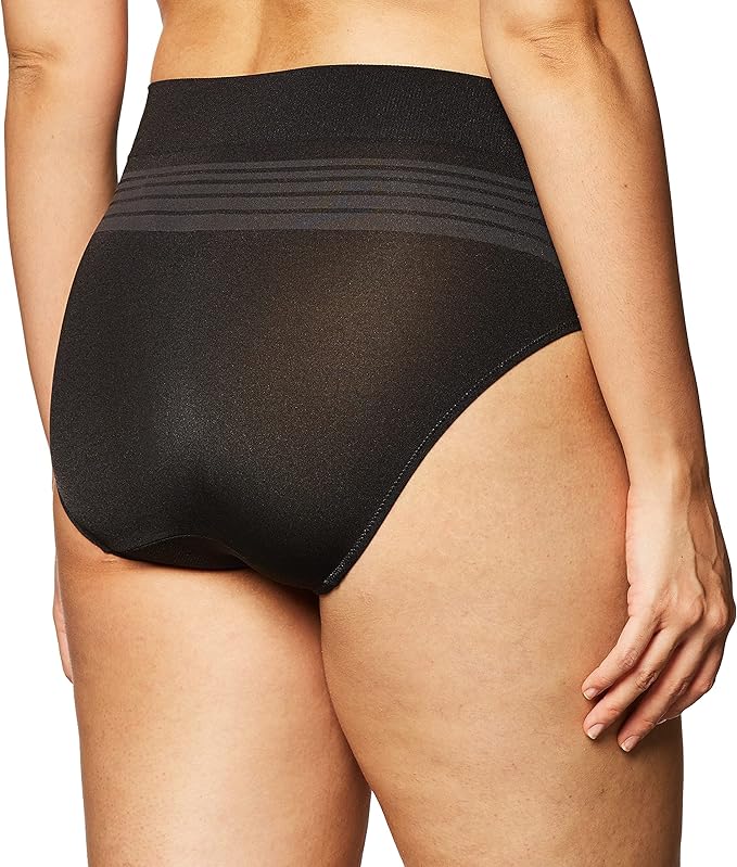 WARNER'S Dig-Free Comfort Waist Smooth and Seamless Hipster BLACK M