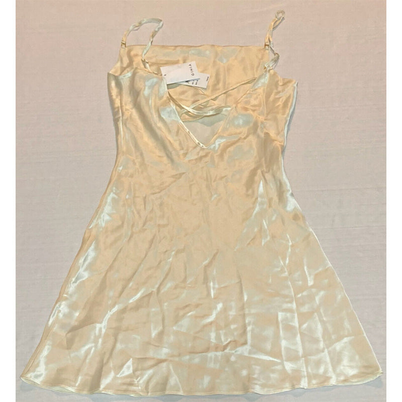 Ginia Pearl Silk Chemise Cream 8