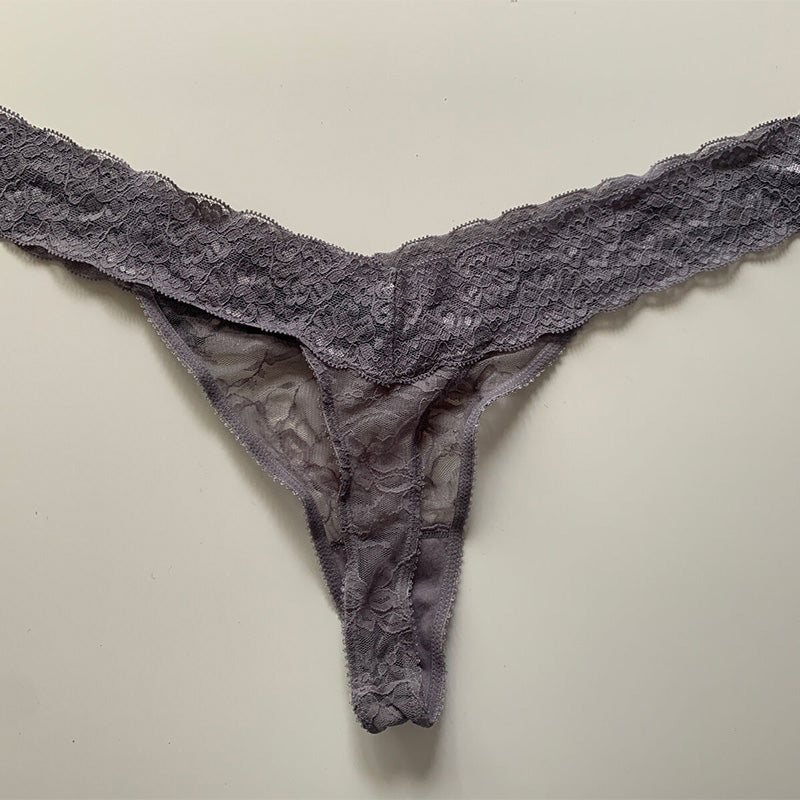 Heidi Klum Stretch Lace Thong Heather gray XL