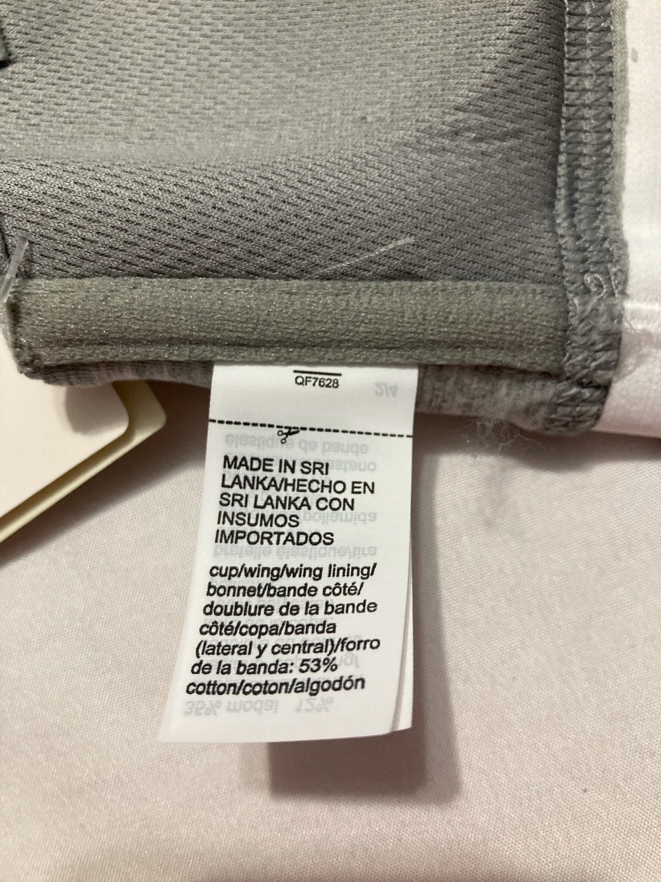 NWD CALVIN KLEIN Modern Cotton Lightly Lined Bandeau Bra GREY XS