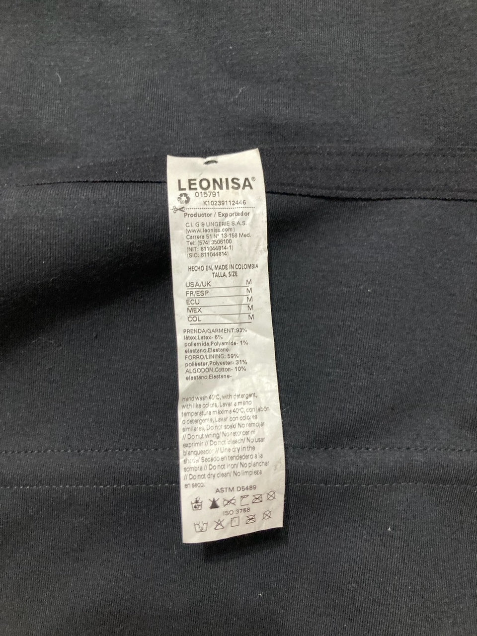 NWD LEONISA Extra Firm Control Latex Faja Waist Trainer BLACK M