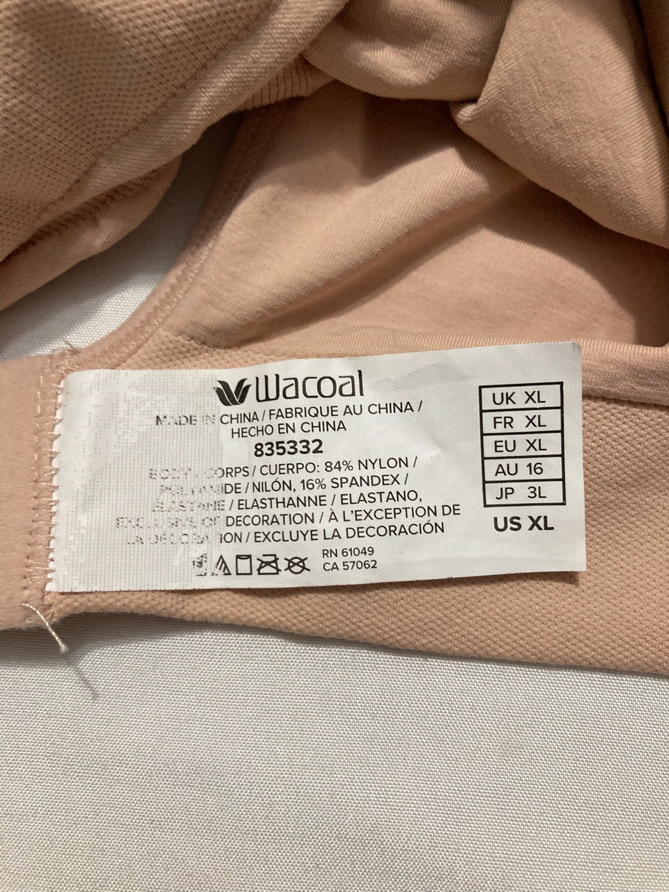 NWD WACOAL Feeling Flexible Wireless Bralette ROSE XL