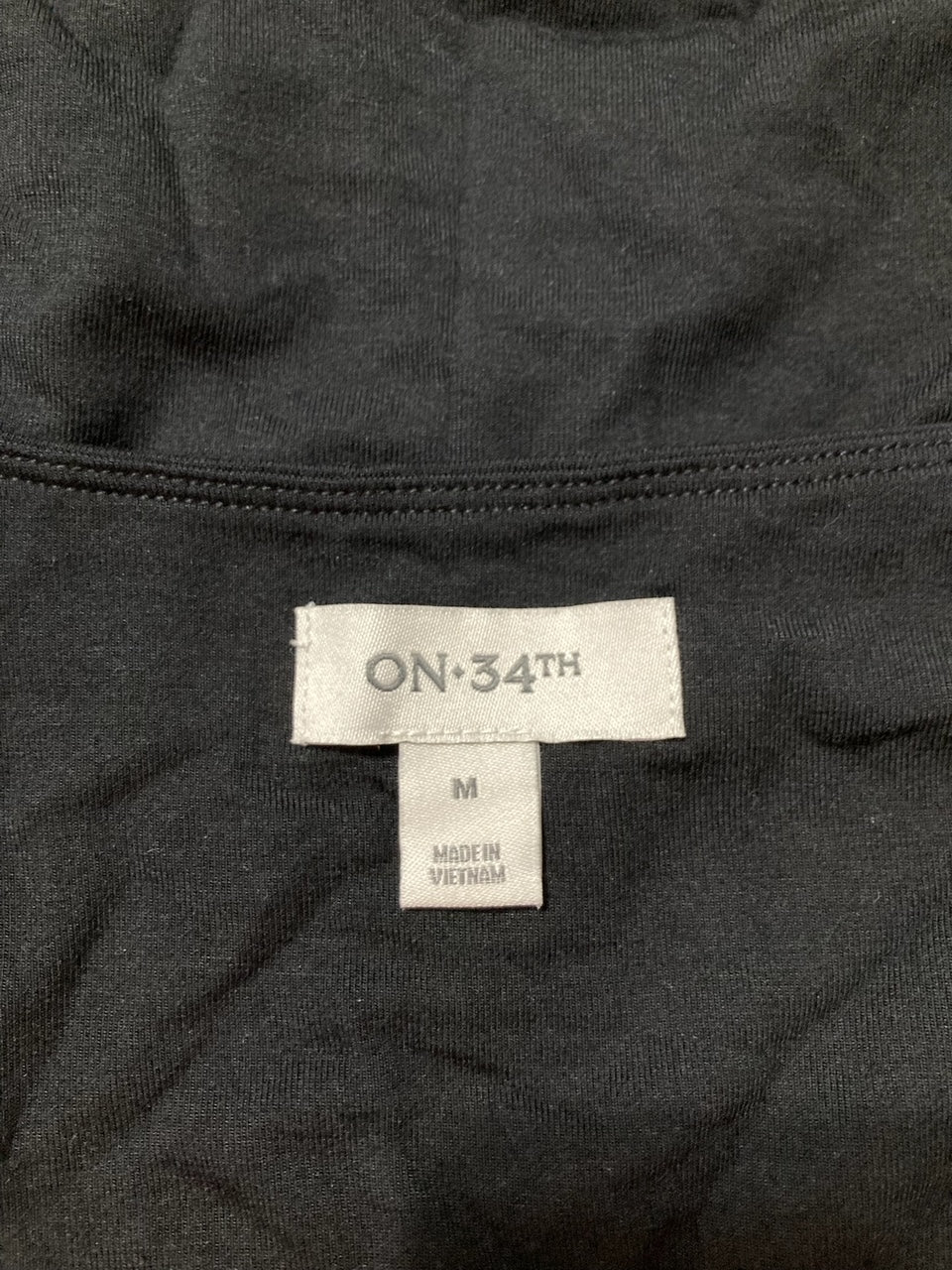ON 34TH Ribbed High-Neck Tank Top DEEP BLACK M