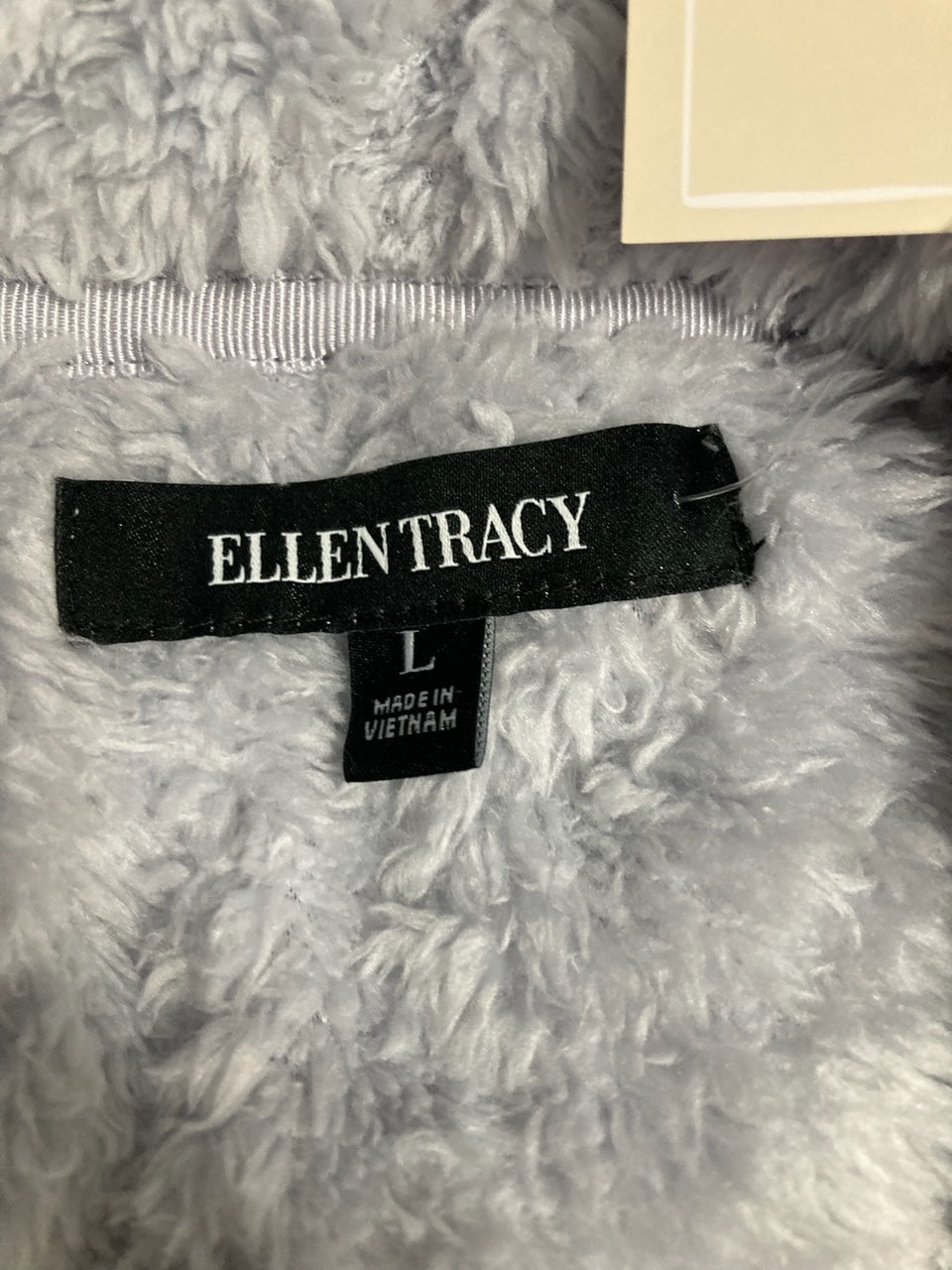ELLEN TRACY Short Zip Robe GREY L