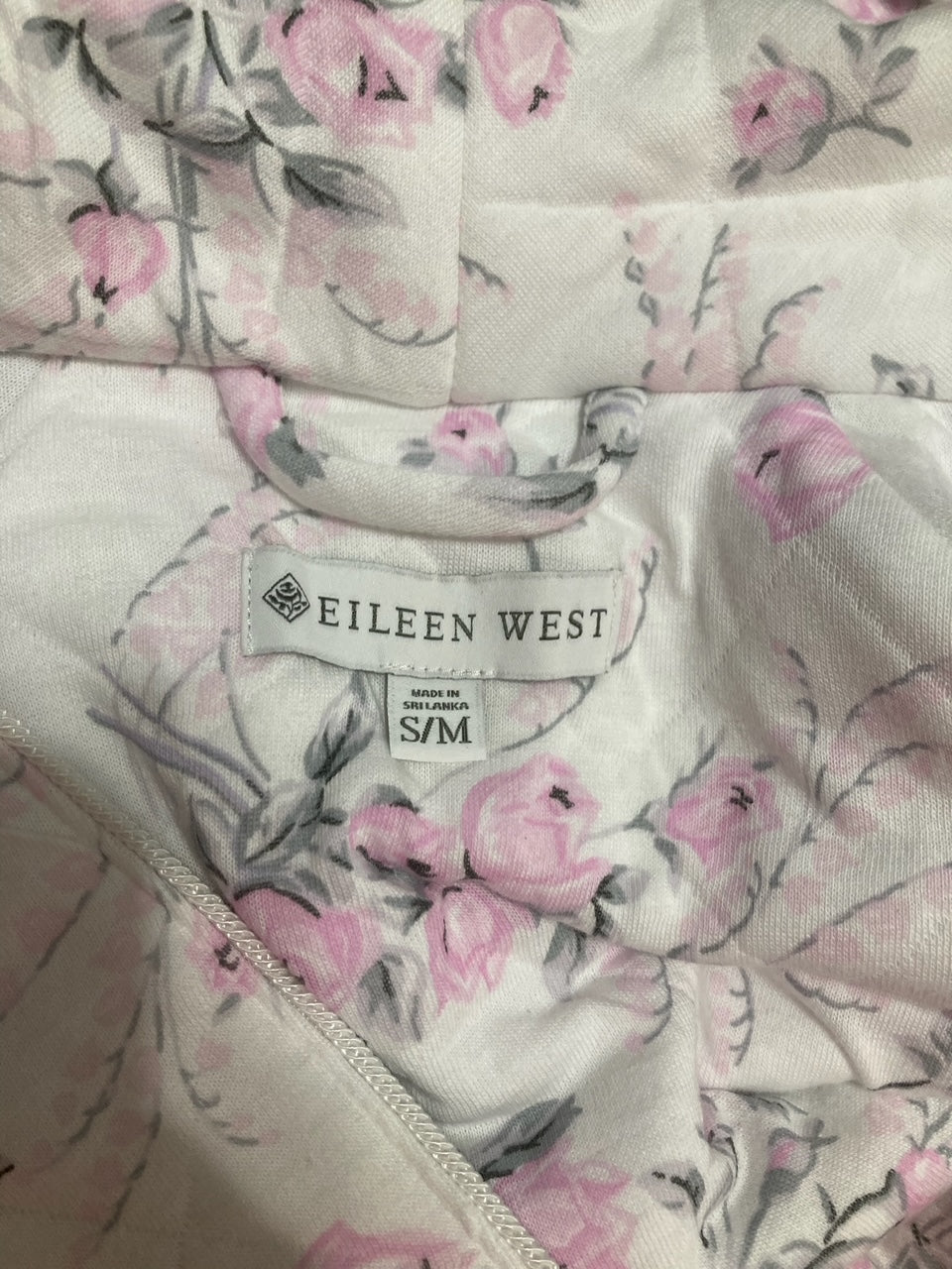 ELILEEN WEST Quiet Bloom Cotton Diamond Quilt Wrap Robe QUIET BLOOM S/M