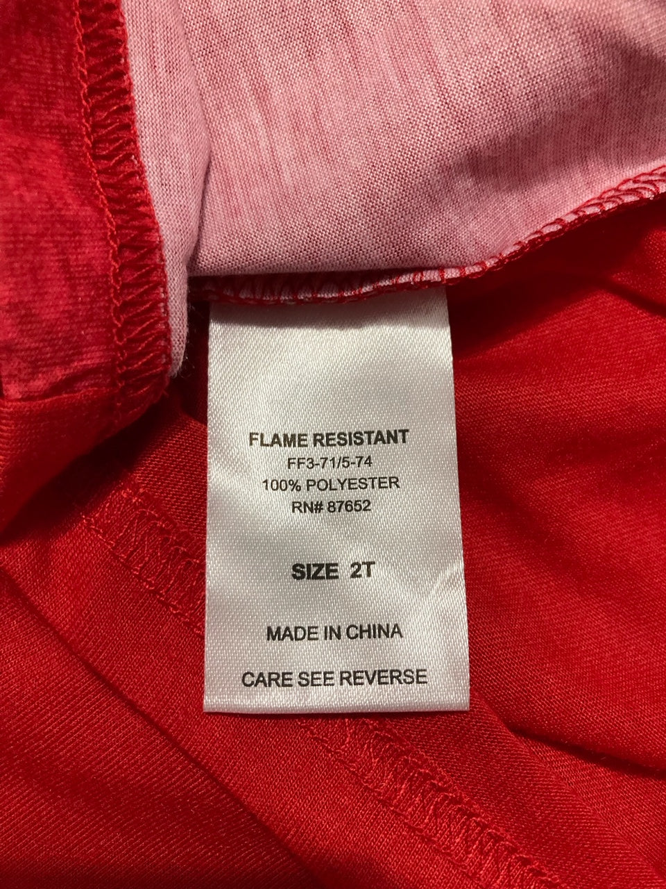 PEANUTS Snow Much Fun Long Sleeves Pajama Top RED 2T