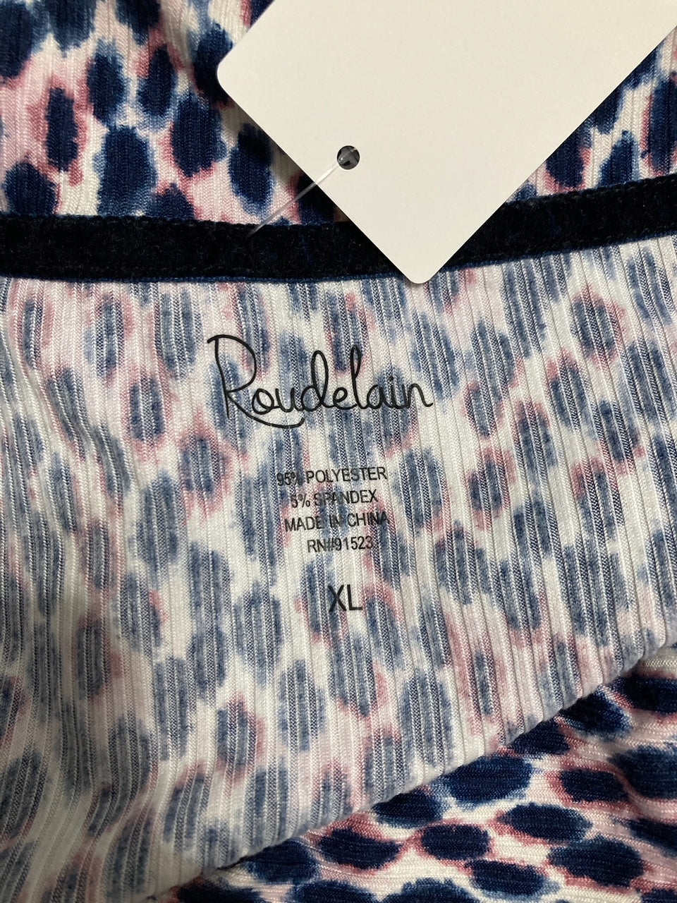 ROUDELAIN 2-Piece Long Sleeve Top and Printed Pajama Set MULTICOLOR XL