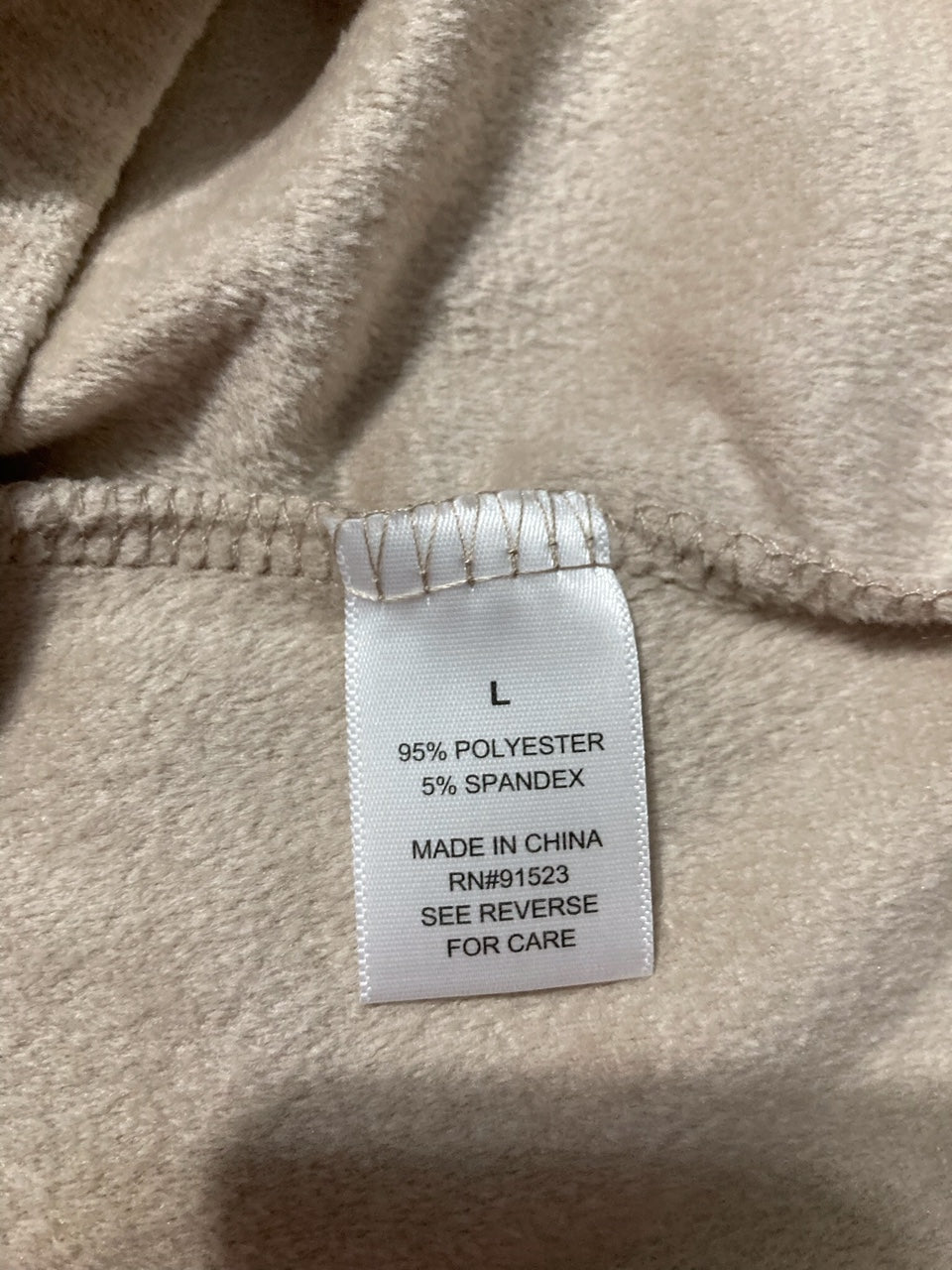 ROUDELAIN Long-Sleeve Ribbed Velour Pajama Top BEIGE L