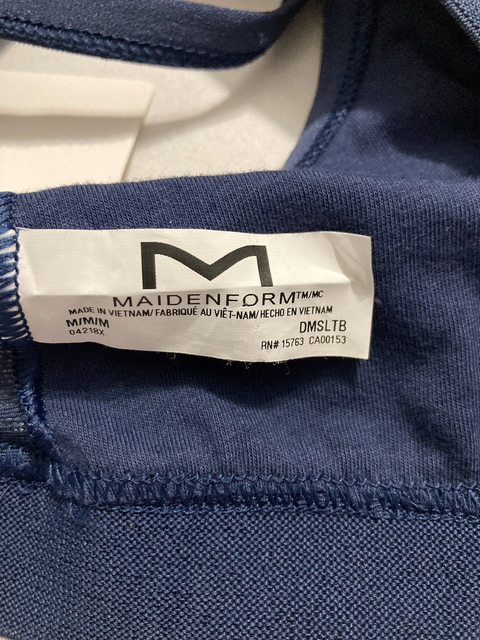 MAIDENFORM Stretch Lace Triangle Wireless Bralette NAVY M