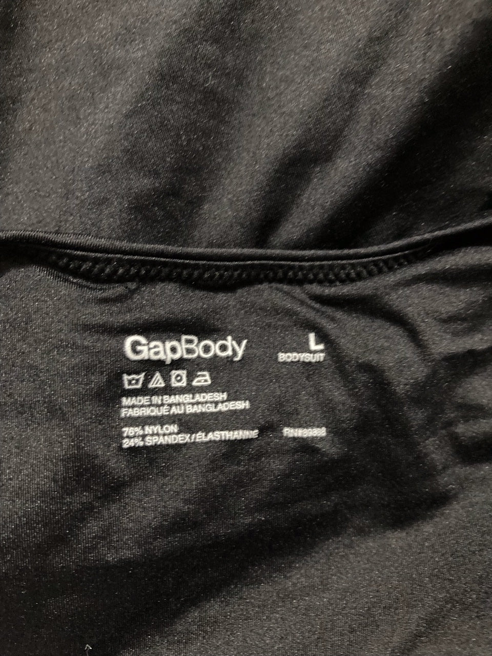 GAPBODY Seamless Mid-Thigh Tummy Control Shapewear Bodysuit BLACK L