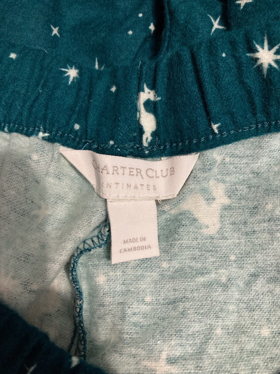 CHARTER CLUB Cotton Flannel Pajama Pants BLUE