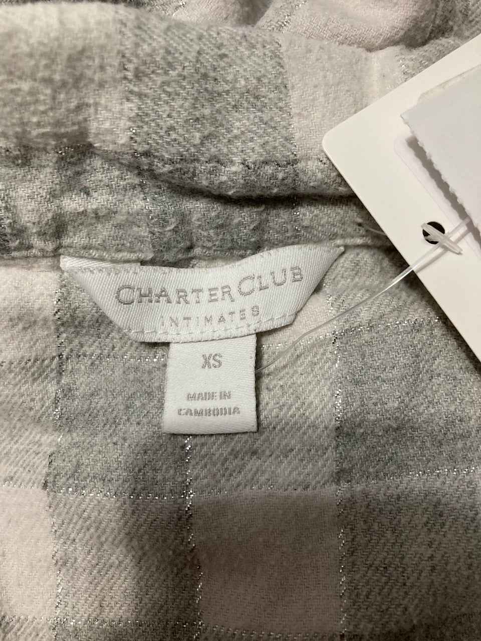 NWD CHARTER CLUB Cotton pajama set GREY XL
