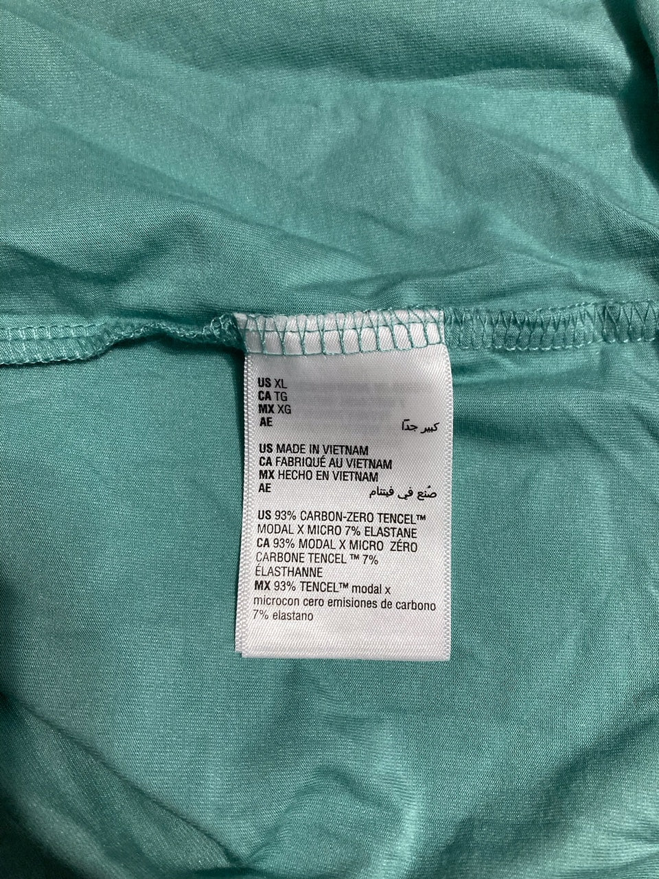 STATE OF DAY Short Sleeve Scoop Neck Pocket Top GREEN XL