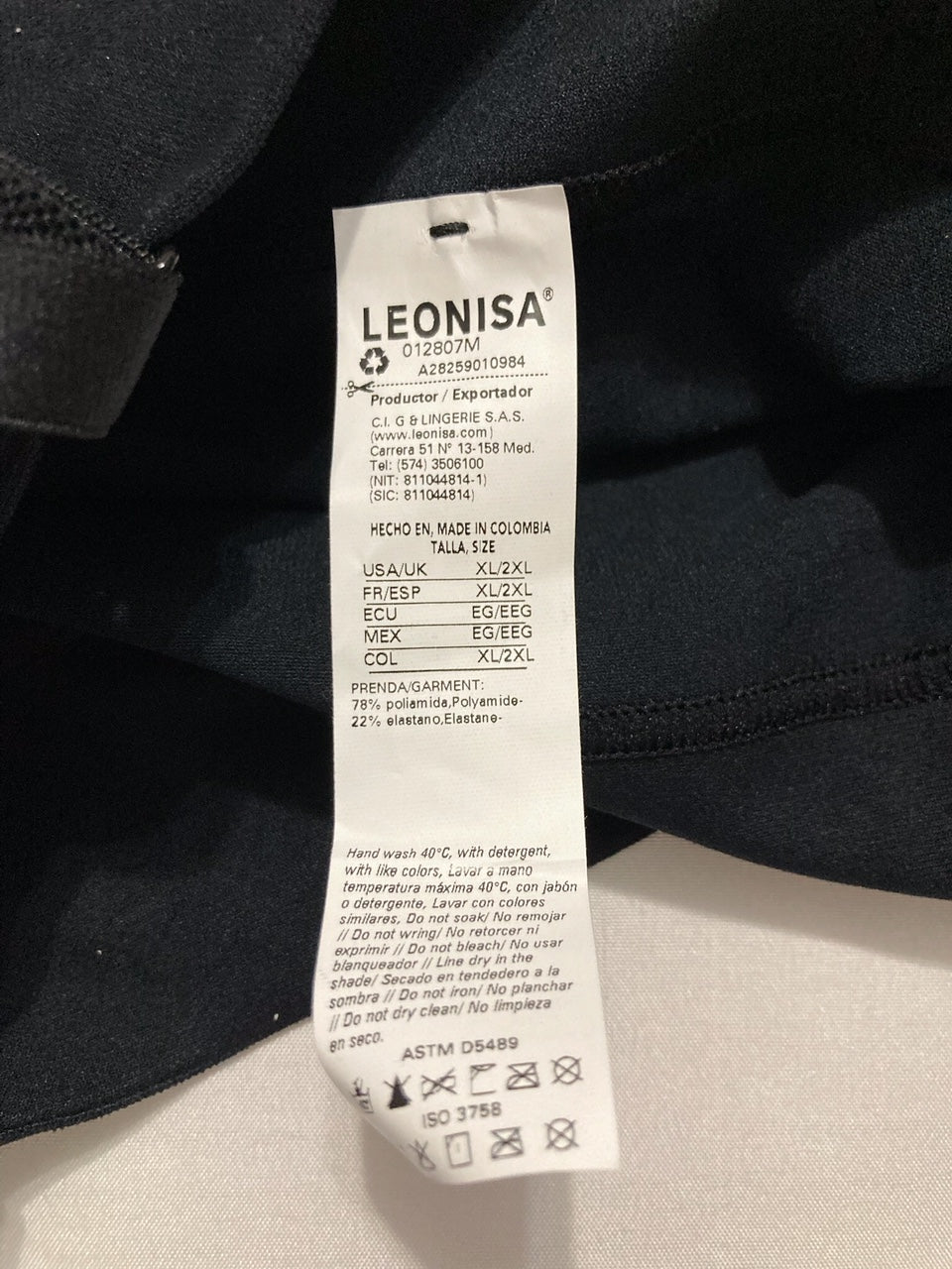 NWD LEONISA SmartShape High Waisted Shapewear Shorts BLACK XL