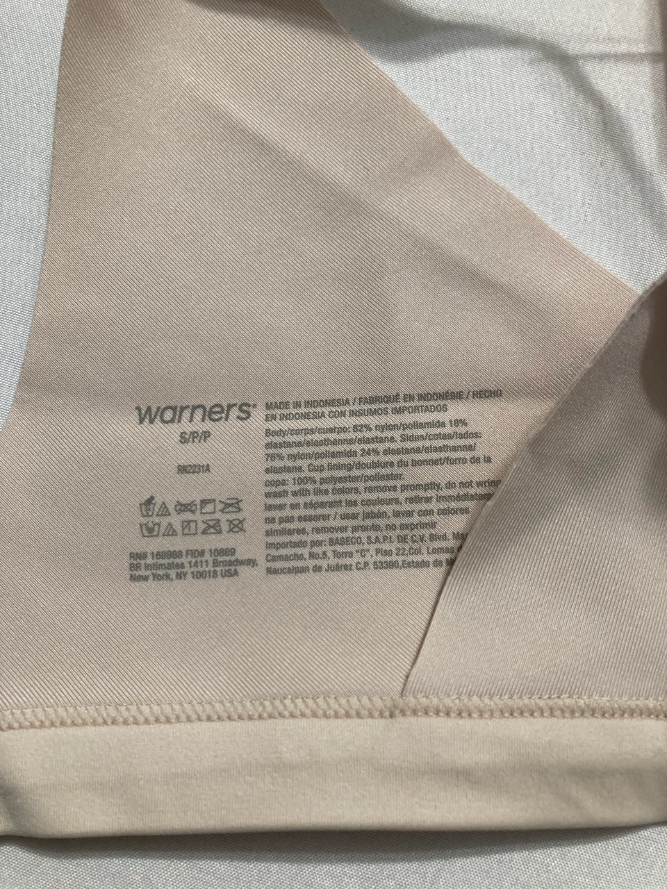 WARNER'S Underarm Back-Smoothing Comfort Wireless Lift T-Shirt BUTTERSCOTCH S