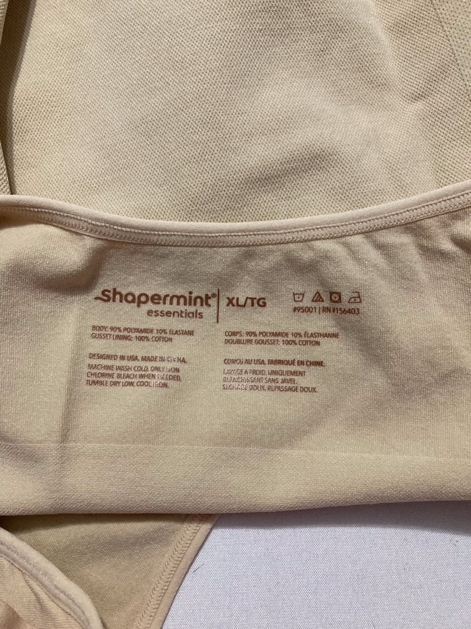SHAPERMINT Bodysuit Women Shapewear Tummy Control BEIGE XL