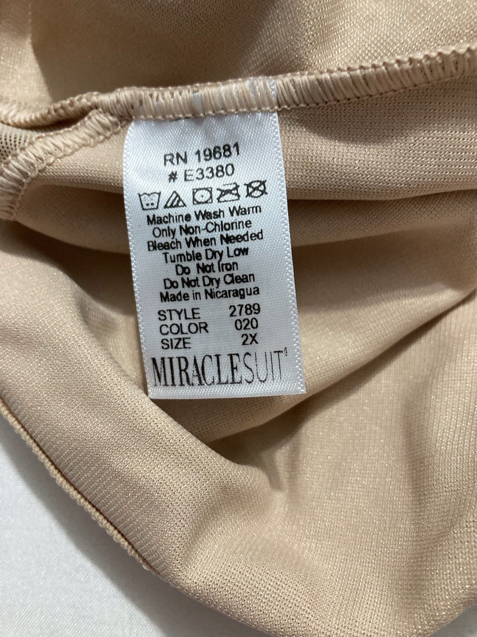 MIRACLESUIT Shapewear Hi-Waist Thigh Slimmer NUDE 2X