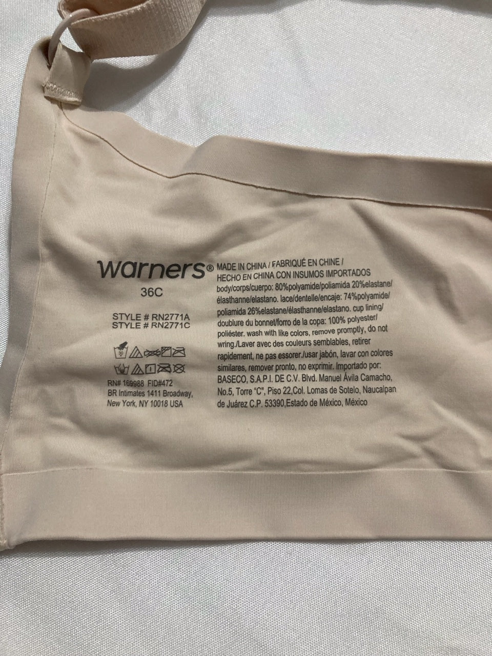 WARNER'S Cloud 9 Wire Free Lift Bra BEIGE 36C