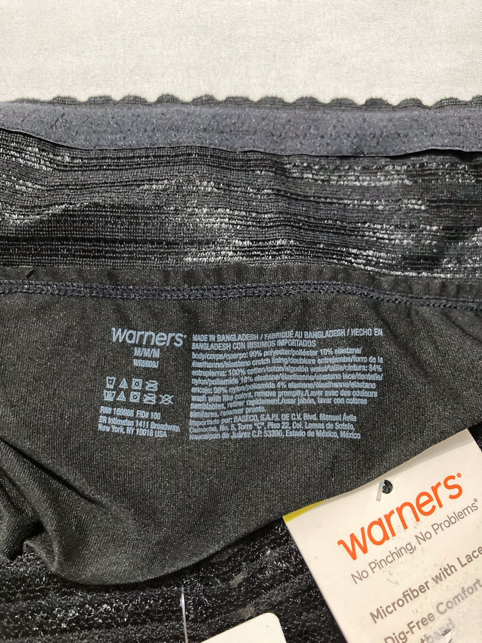 WARNER´S No Pinching No Problems Dig-free Comfort Waist Lace Microfiber BLACK M