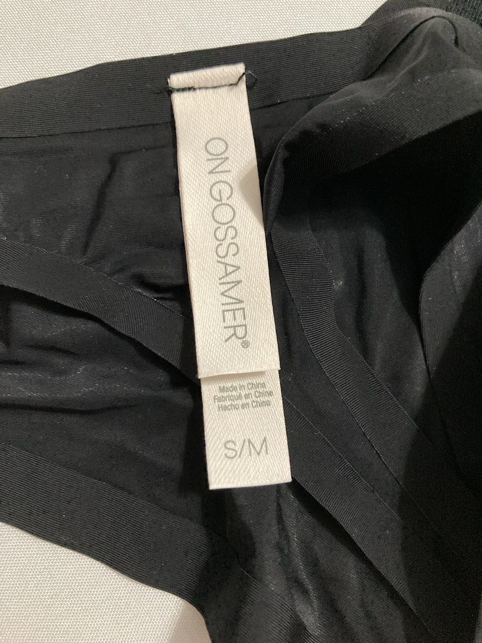 ONGOSSAMER Heavenly Stretch Thong BLACK S
