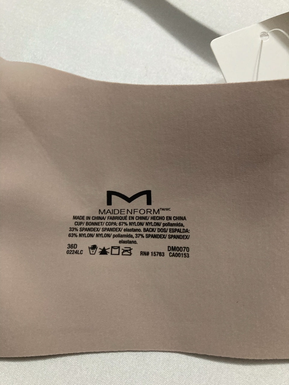NWD MAIDENFORM Comfort Devotion Dreamwire Back Smoothing Underwire Bra NUDE 36D