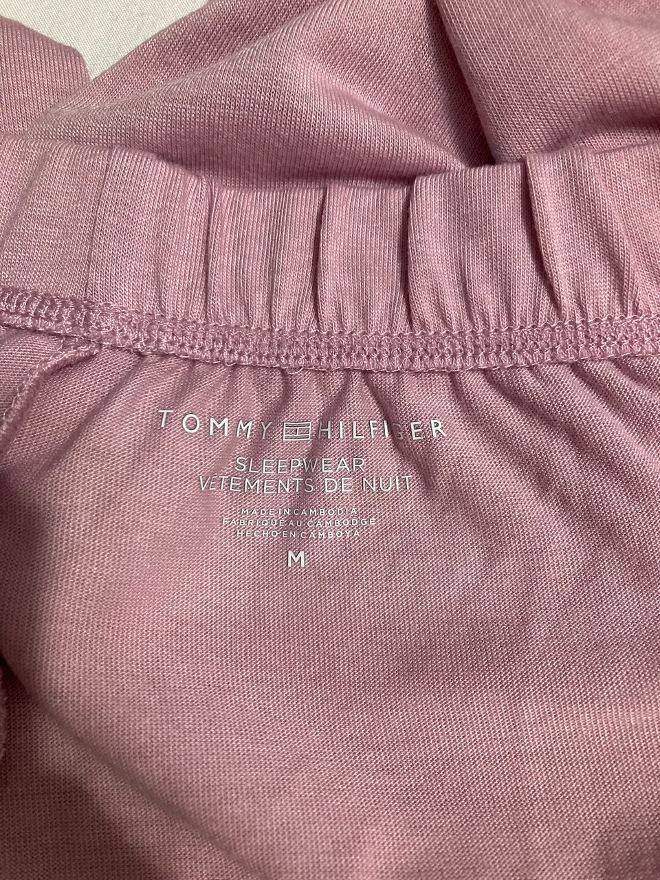 TOMMY HILFIGER Short Sleeve Crewneck Sleep Tee pajama set BREEZY ORCHID M