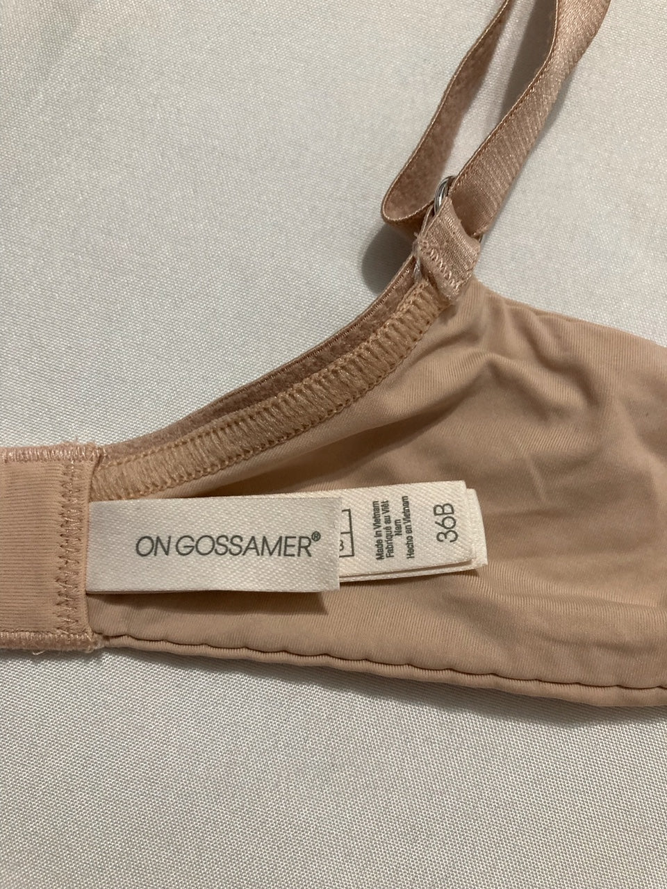 NWD ONGOSSAMER Sleek Micro Convertible T-Shirt Bra NUDE 36B