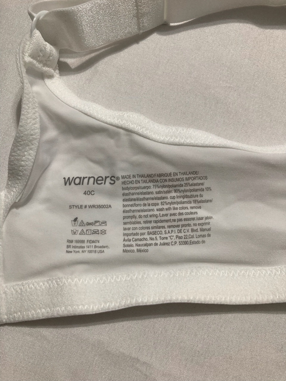 NWD WARNER´S Signature Support Cushioned Underwire WHITE 40C