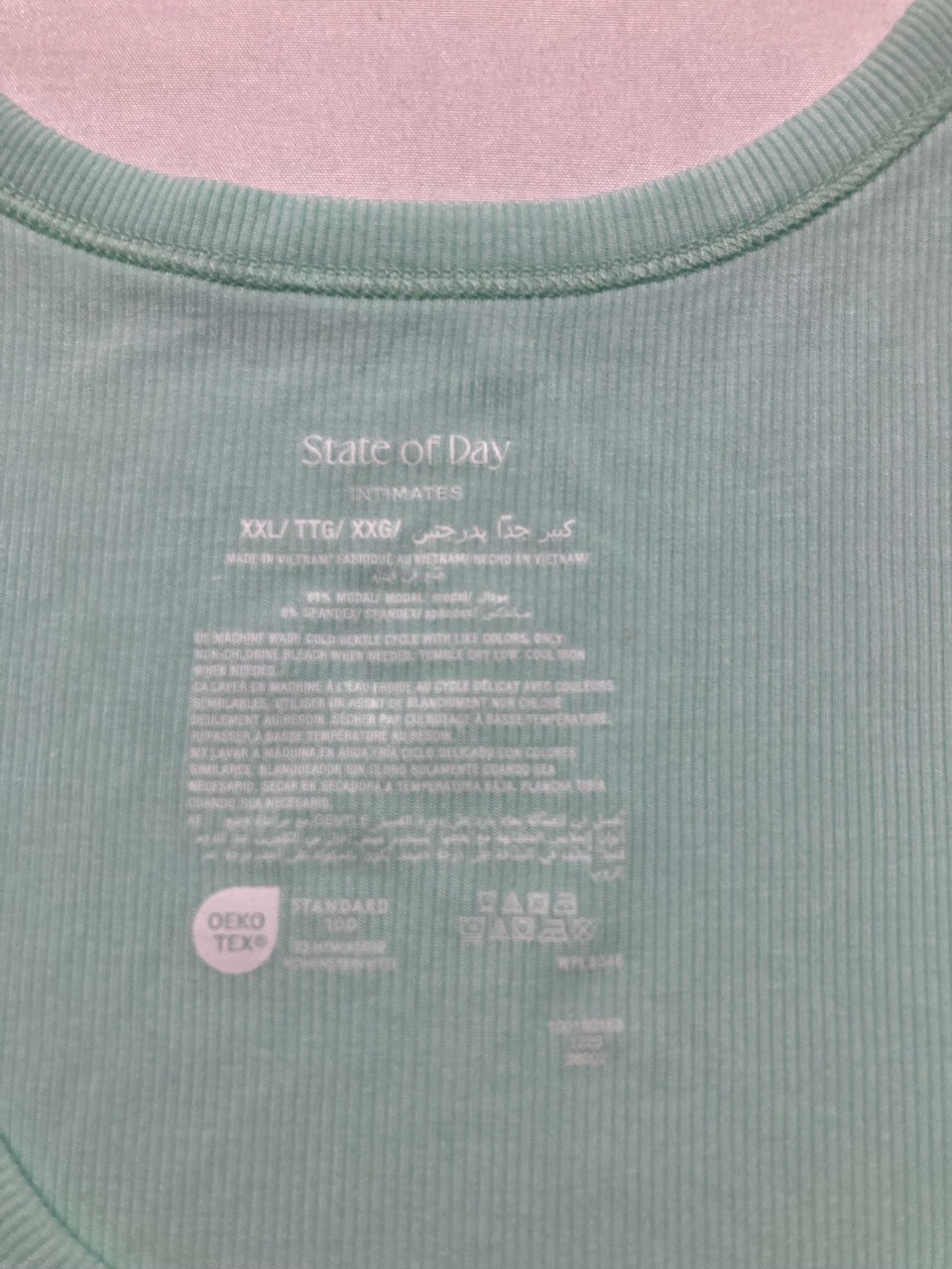 NWD STATE OF DAY Mint Sleeveless Button Front Top GREEN XXL